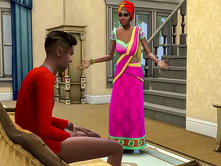 Indian step dam bursts into her virgin son while he masturbates on eradicate affect couch and she offers to be eradicate affect first woman in his life - Desi dam and son